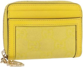 Gucci Pre-owned Wallets, female, Yellow, Size: ONE SIZE Pre-owned Canvas Wallet