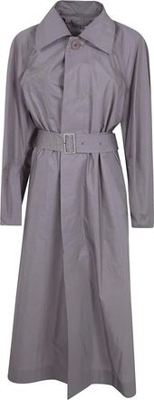 Issey Miyake Jassen, Dames, Grijs, M, Trench Coats