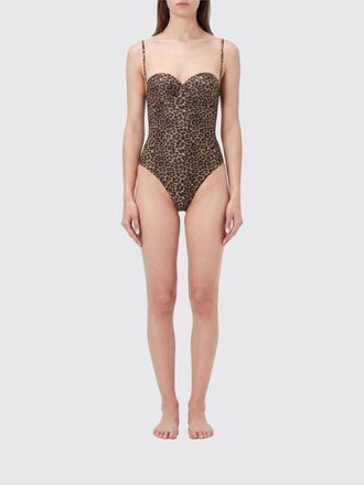 Matine&eacute; Animal Print One-Piece Swimming Costume with Sweetheart Neckline