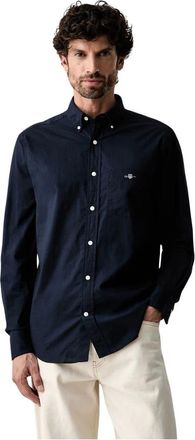 GANT Camisa Cl&aacute;sica Regular de Popelina - Shirts - Hombre - Azul - 2XL