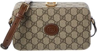 Gucci Gg Supreme Canvas & Leather Box Crossbody