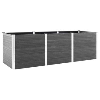 Berkfield Home Garden Raised Bed Grey 300x50x91 cm WPC | Size: 300 x 50 x 91 cm