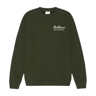 Les Deux Heren, Sweatshirts & Hoodies, Groen, Maat: XL Katoen