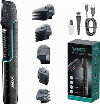 Trade Shop Trade Shop - Rifinitore Tagliacapelli Corpo Barba Ipx6 Ricaricabile Senza Fili Con Luce V-602