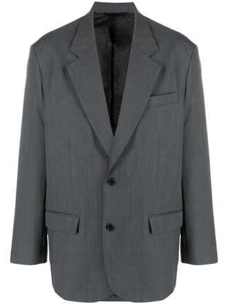 Acne Studios Blazer met enkele rij knopen - Grijs