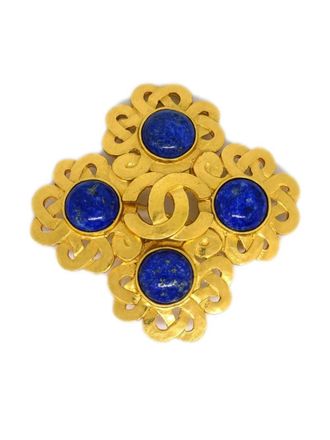 Chanel 1997 CC stone brooch - Gold
