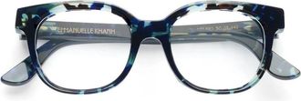 Emmanuelle Khanh Opus Squared Blue Acetate Sunglasses