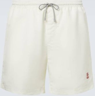 Brunello Cucinelli Logo swim trunks
