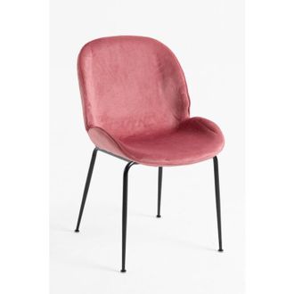 Regalos Miguel Sillas Comedor - Silla Bille Black Terciopelo - Rosa