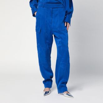 Ferragamo Electric blue cargo trousers