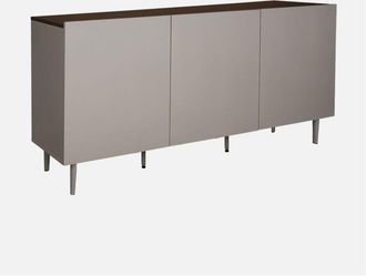 Sweeek Aparador De Metal Y Decoraci&oacute;n De Madera 3 Puertas 150cm