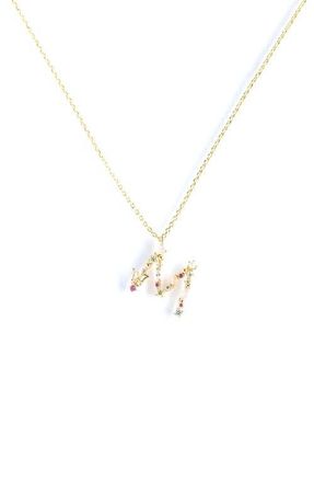 Girls Crew Flutterfly Initial Necklace in Gold at Nordstrom