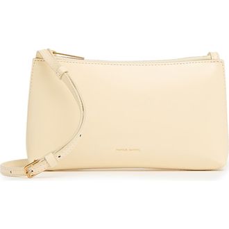 Mansur Gavriel Mini Gaia Leather Crossbody Bag in Crema/Ebony at Nordstrom