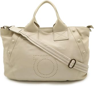 Ferragamo Leather Handbag Shoulder Bag Tote Bag (Pre-Owned)