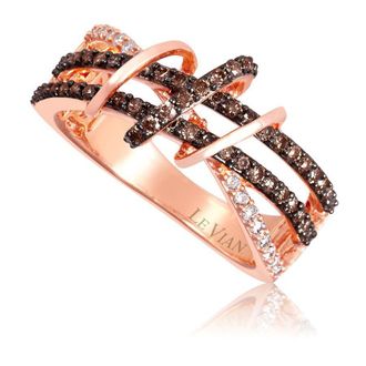 Le Vian Ladies Ocean Wave Rings set in 14K Strawberry Gold