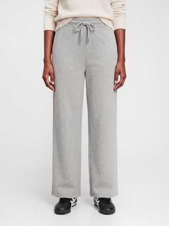 Ami Pantaloni jogging wide leg in cotone con monogramma ricamato posteriore