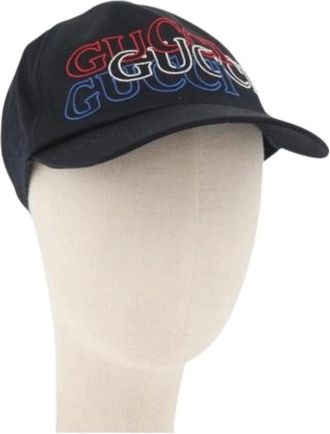 Gucci Pre-owned Accessories, female, Black, Size: ONE SIZE Pre-owned Vintage Cap