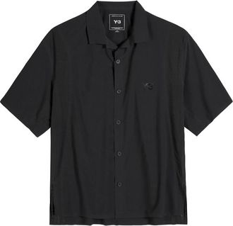 Yohji Yamamoto Perforated-detail Short-sleeve Shirt