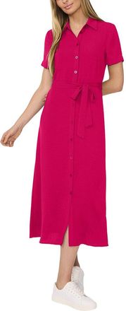 CeCe by Cynthia Steffe Button Down Midi Shirt Dress