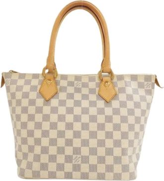 Louis Vuitton Pre-owned Handbags, female, Beige, Size: ONE SIZE Pre-owned Damier Azur Tote Bag