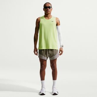 Nike Mens Stride Plus Dri-FIT 5 Brief-Lined Running Shorts in Green | IF2016-320