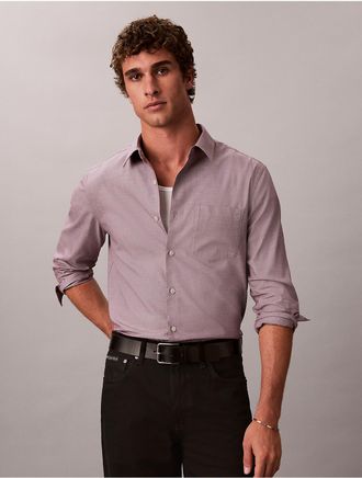 Calvin Klein Mens Oxford Classic Button-Down Shirt - Purple - 2XL