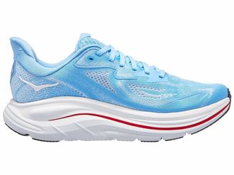 Hoka One One Womens Clifton 10 Running Shoes In Soaring Blue / Frost