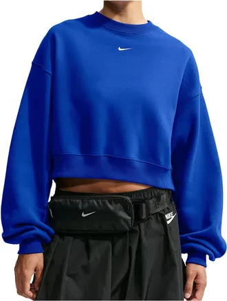 Nike (WMNS) Nike Studio Fleece Medium Weight Oversized Cropped Crew Old Royal Sail IM8497-417