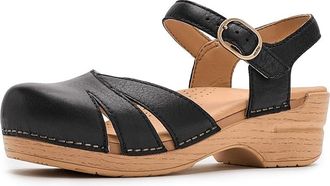 Dansko Margreta Clogs Womens Dress Flat Shoes Black : EU 42 (US Womens 11.5-12) Regular, Leather