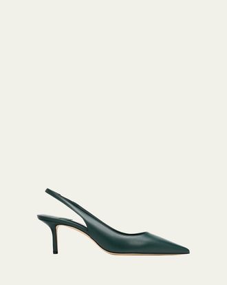 Jimmy Choo London 65mm Love Leather Slingback Pumps