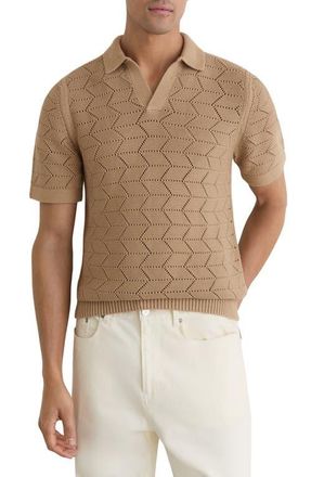 Reiss Belford Polo Sweater in Camel at Nordstrom, Size Xx-Large