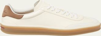 Loro Piana Mens Tennis Walk Leather Low-Top Sneakers
