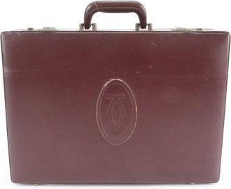 Cartier Bordeaux Leather Attach&eacute; Case (Pre-Owned)