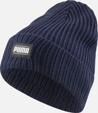 Puma Classic Ribbed Beanie - Navy - Size: ONE size