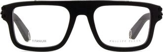 Philipp Plein Square Frame Eyeglasses - Black