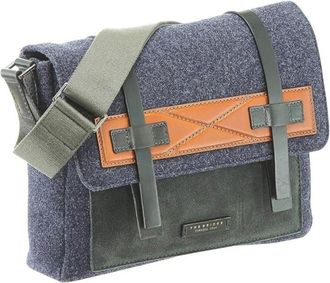 The Bridge Casentino Blauwe Tas - Heren - Schoudertassen - Blauw - ONE Size - Wol - Tassen