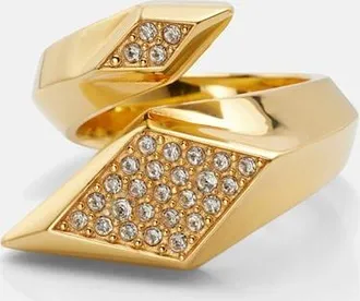 Versace Crystal-embellished ring