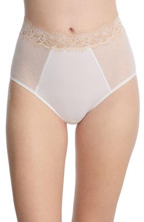 Skarlett Blue Entice High Waisted Brief in White/nylon at Nordstrom, Size Xx-Large