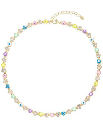 Eyecandy LA Eye Candy La Cz Pastel Rainbow Dainty Necklace