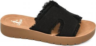 Corkys Footwear Womens Hold Please Sandals In Black Frayed