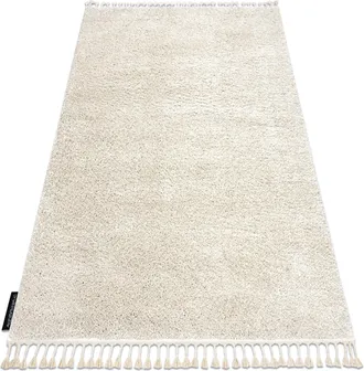RugsX Rugsx - Alfombra Berber 9000 Crema Franjas Bereber Marroqu&iacute; Shaggy Beige 140x190 Cm