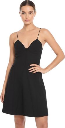 Dsquared2 Black Solid V Neck Mini Dress