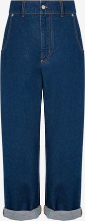 Moschino Pantalone in denim blu di cotone - Blu