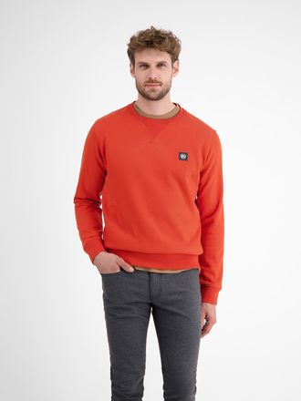 Lerros Sweatshirt LERROS Urbaner Sweatshirtstyle f&uuml;r Herren, Herren, Gr. M, rot (scandinavian rot), 50% Baumwolle, 50% Polyester, Sweatshirts Sweatshirt