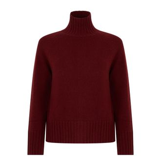 Max Mara Mantova Polokraag Trui - Dames - Coltruien - Rood - M - Wol - Truien & Vesten