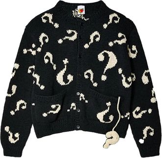 Sky High Farm Cardigan Question Mark - Nero