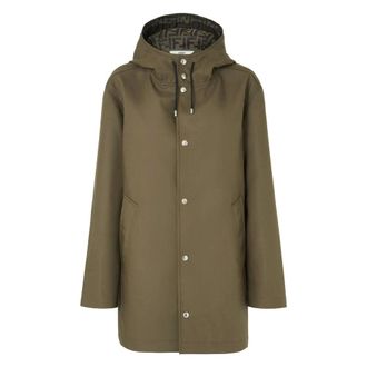 Fendi Parka de tejido Mackintosh - Coats - Hombre - Verde - M