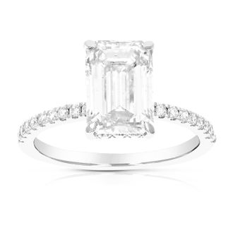 Vir Jewels 3 cttw Lab Grown Diamond Engagement Solitaire Ring in 14K White Gold For Women