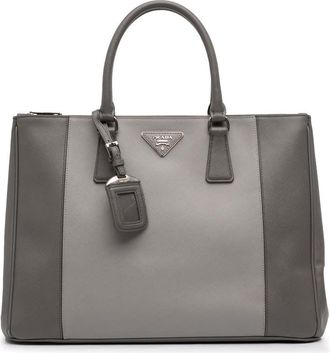 Prada Pre-owned Prada Large Bicolor Saffiano Lux Galleria Double Zip Satchel 50G2J8MH097AXR2D