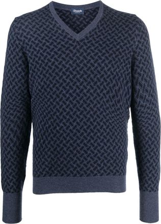 Drumohr Long Sleeve V-Neck Sweater